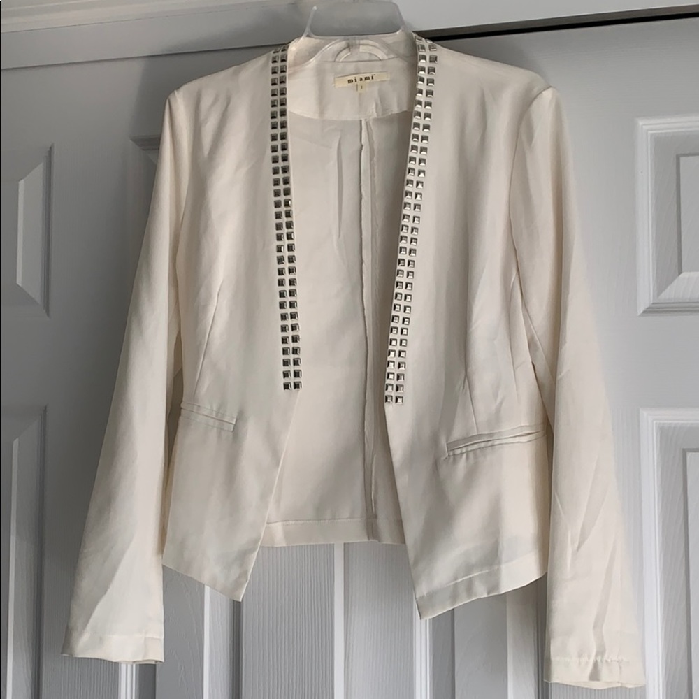 White studded Blazer